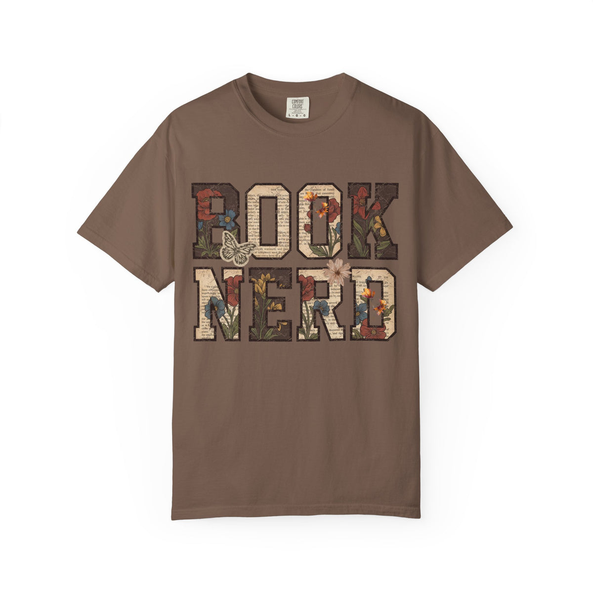 Book Nerd T-Shirt | Vintage Collage Lettering, Reading Lover Tee