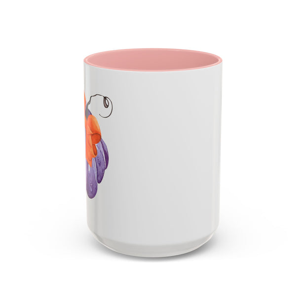 Purple Pumpkin Wrapped In A Bow Accent Coffee Mug
