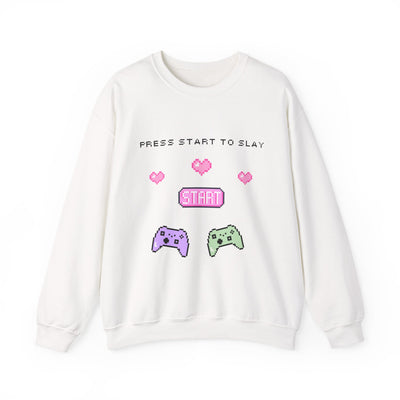 'Press Start to Slay' Unisex Crewneck Sweatshirt