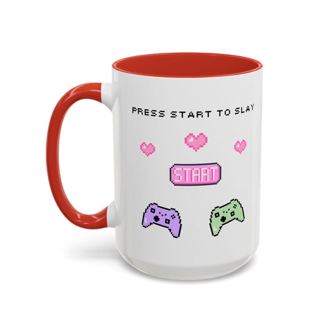 'Press Start To Slay' Accent Coffee Mug