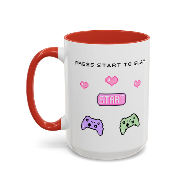 'Press Start To Slay' Accent Coffee Mug