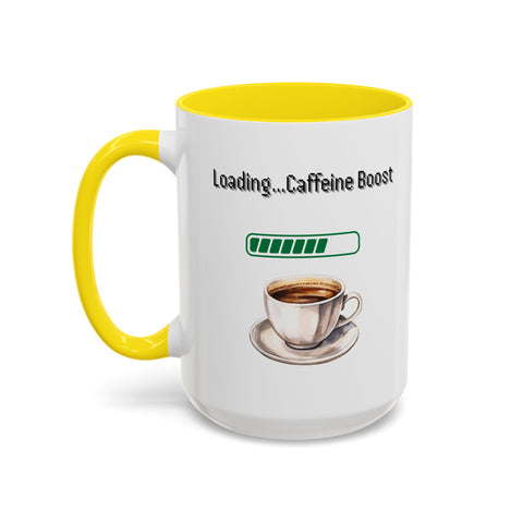 'Loading...Caffeine Boost' Accent Coffee Mug
