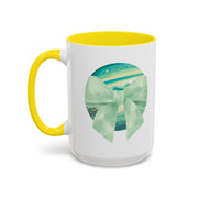 Green Planet Wrapped In A Bow Accent Coffee Mug