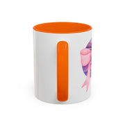 Pink/Purple Planet Wrapped In A Bow Accent Coffee Mug