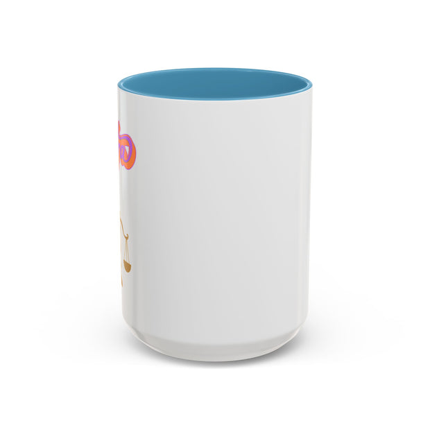 'Libra' Zodiac Accent Coffee Mug