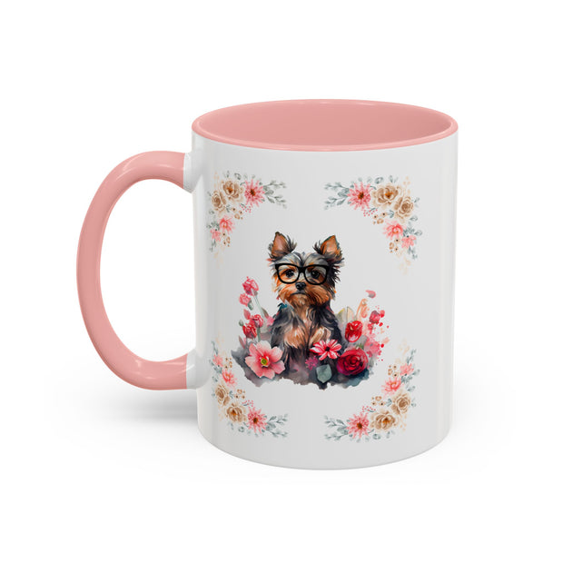 Geeky Goddess Yorkie Accent Coffee Mug