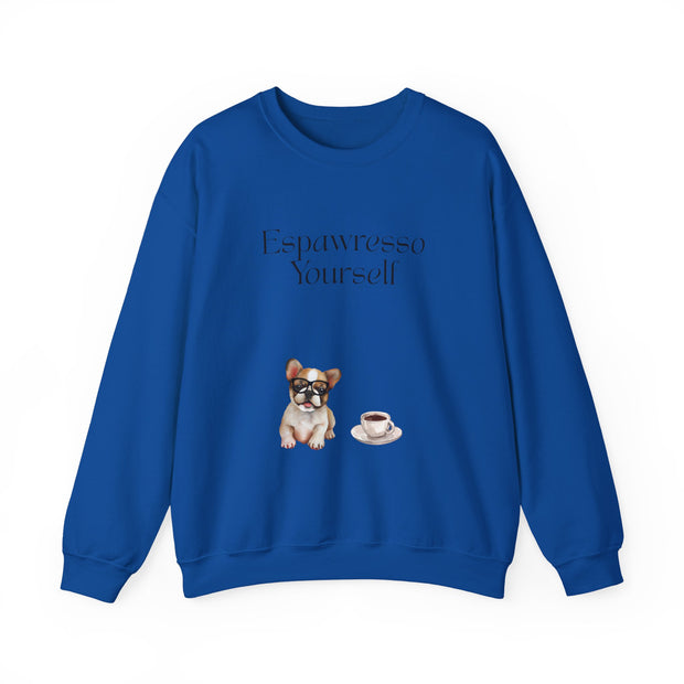 'Espawresso Yourself' French Bulldog Unisex Crewneck Sweatshirt