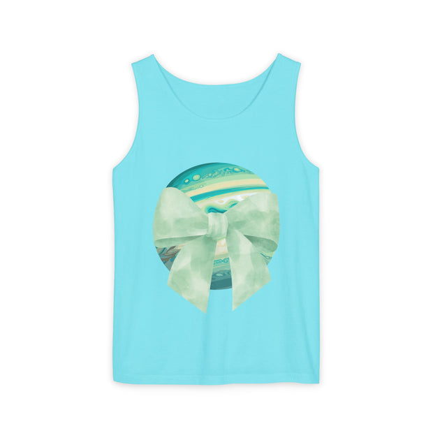 Green Planet Wrapped In Bow Unisex Tank Top