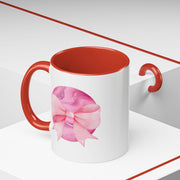 Pink Planet Wrapped In A Bow Accent Coffee Mug