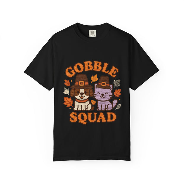 Thanksgiving Gobble Squad T-shirt, Unisex Tee for Pet Lovers, Fall Apparel, Thanksgiving Celebration, Cute Animal Shirt, Seasonal Gift