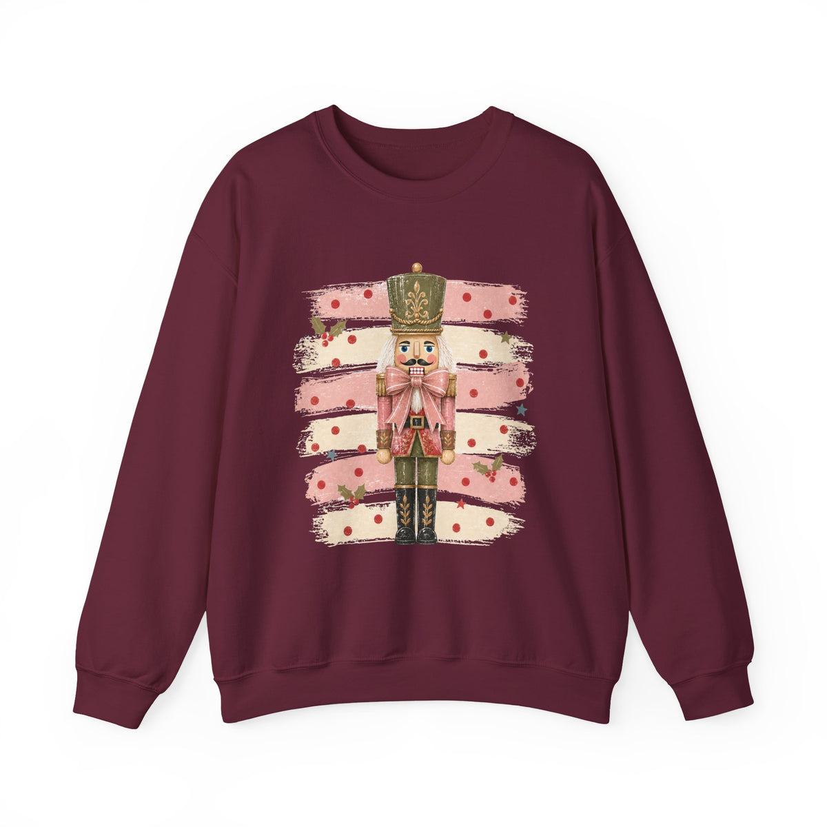 Coquette Nutcracker Sweatshirt, Pink Bow Christmas Crewneck, Nutcracker Christmas Shirt, Girly Holiday Sweatshirt, Vintage Christmas Gift