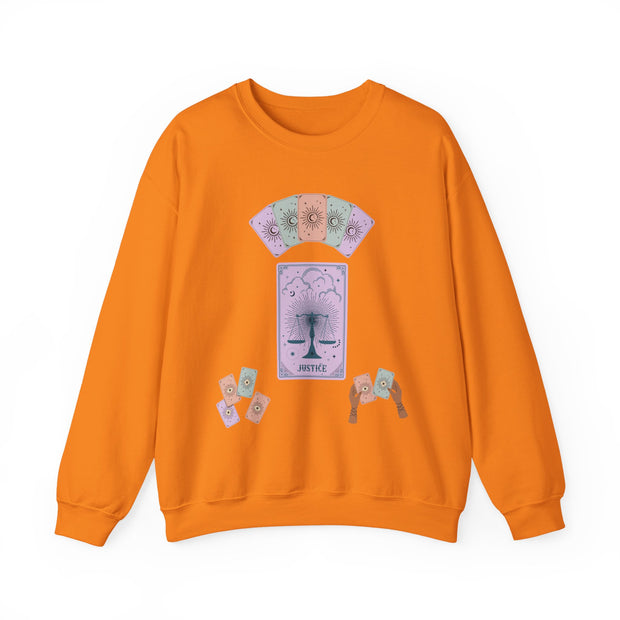 'Justice' Tarot Card Unisex Crewneck Sweatshirt