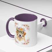 Geeky Goddess Golden Retriever Accent Coffee Mug