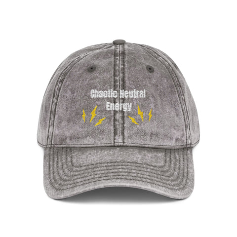 'Chaotic Neutral Energy' Vintage Embroidered Cap