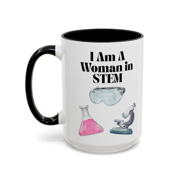 'I Am A Woman In STEM' Scientist Accent Coffee Mug