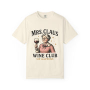 Mrs. Claus Wine Club T-Shirt, Fun Christmas Tee, Holiday Humor Shirt, Unique Gift for Wine Lovers, Mrs Claus Wine Lover Apparel