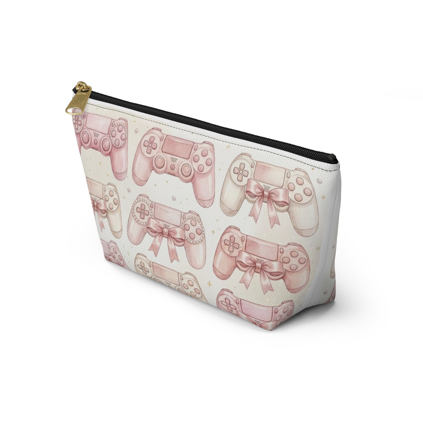 Pink Game Controller Pattern Accessory Pouch