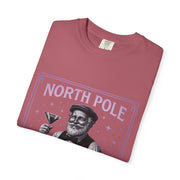 North Pole Speakeasy T-Shirt, Holiday T-Shirt, Unisex Christmas Tee, Vintage Style Tee, Fun Santa Shirt, Festive Gift Idea