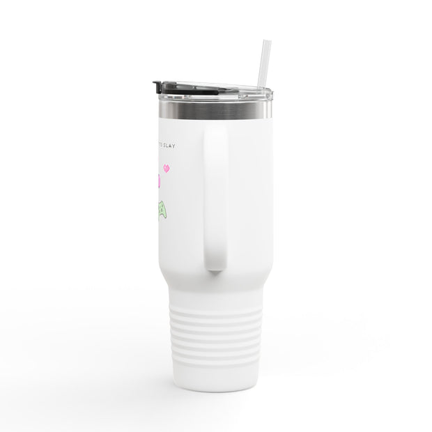 'Press Start To Slay' Insulated Travel Mug. 40oz