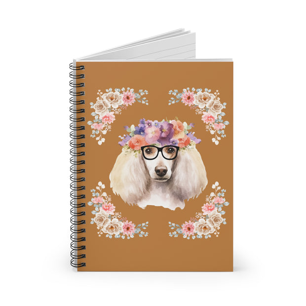 Geeky Goddess French Poodle Spiral Notebook