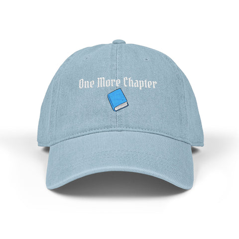 'One More Chapter' Denim Embroidered Cap