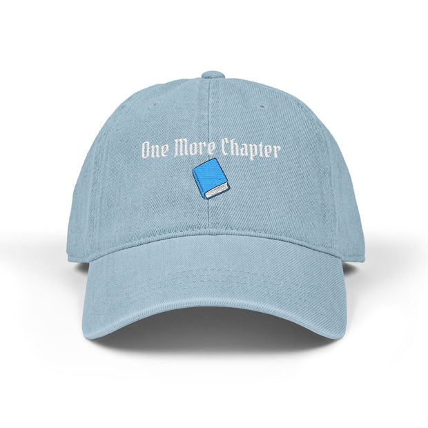 'One More Chapter' Denim Embroidered Cap