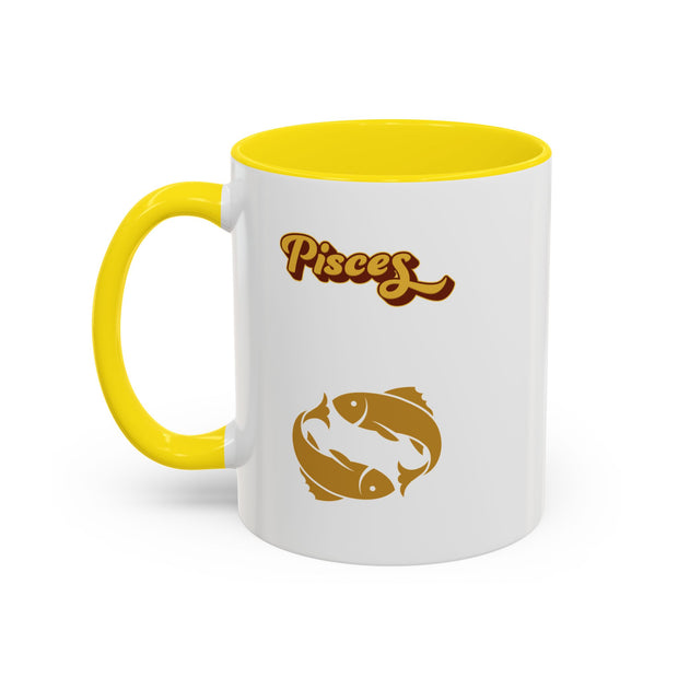 'Pisces' Zodiac Accent Coffee Mug