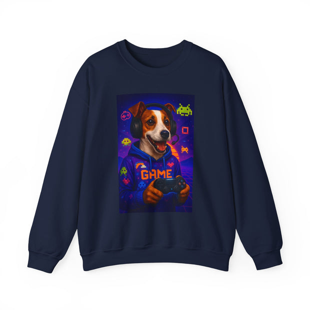 Gaming Jack Russell Controller sweatshirt | Retro Arcade Gamer Puppy Graphic
