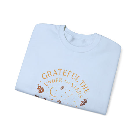 Grateful Under the Stars Sweatshirt - Cozy Unisex Crewneck, Perfect for Fall, Thanksgiving, Gift for Friends, Family