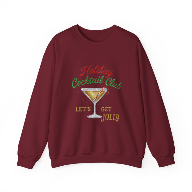 Holiday Cocktail Club Sweatshirt | Lets Get Jolly Christmas Sweatshirt