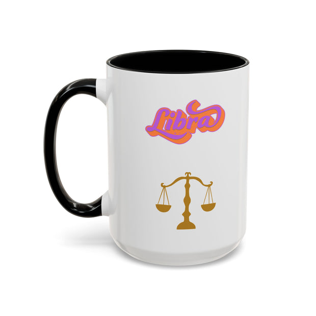 'Libra' Zodiac Accent Coffee Mug