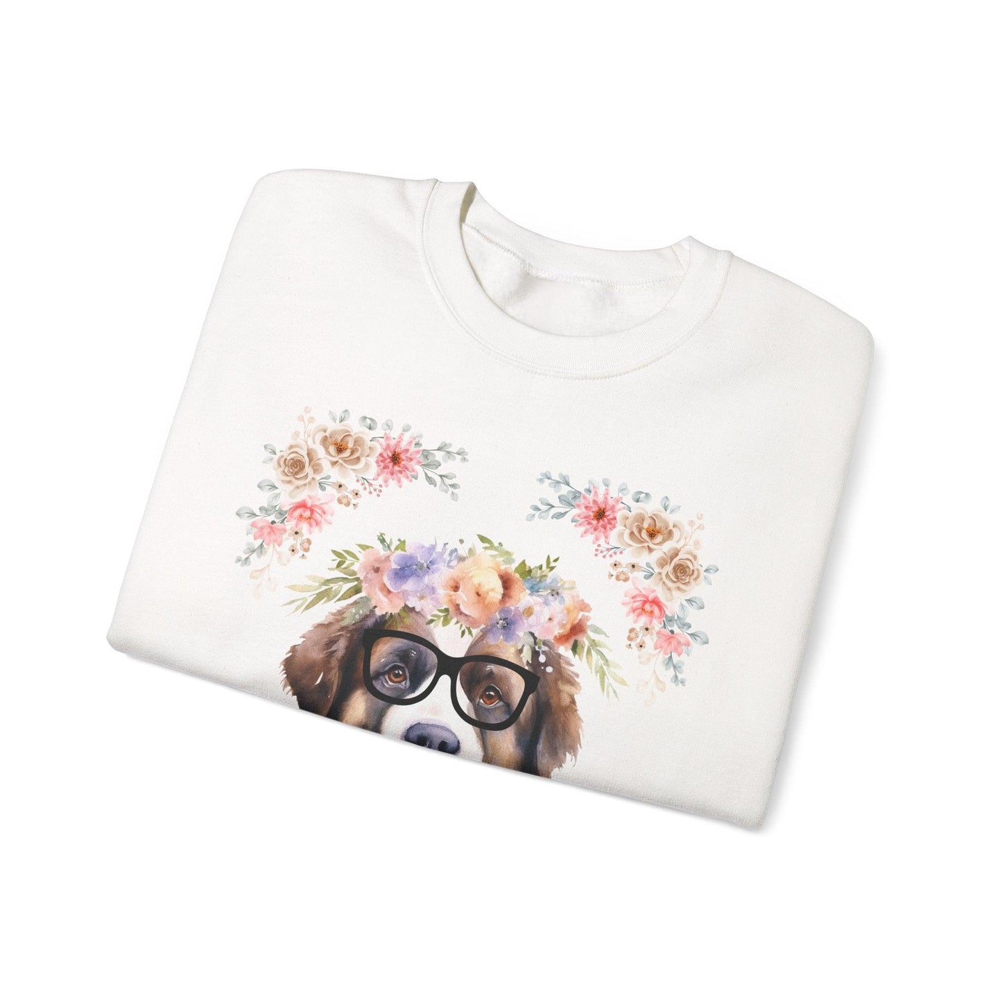Geeky Goddess Saint Bernard Unisex Crewneck Sweatshirt
