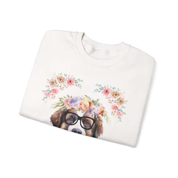 Geeky Goddess Saint Bernard Unisex Crewneck Sweatshirt