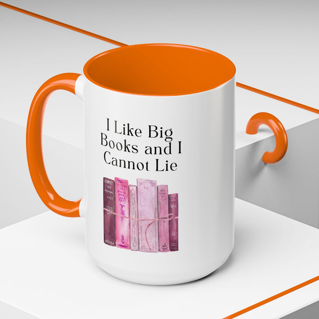 'I Like Big Books and I Cannot Lie' Accent Coffee Mug