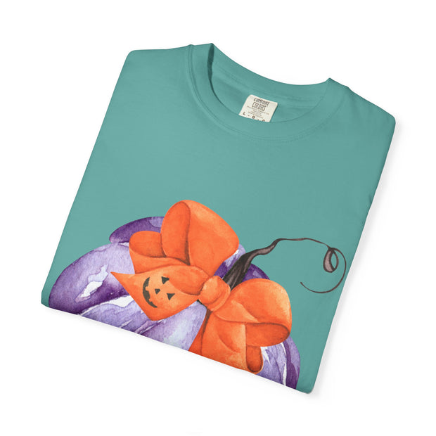 Purple Pumpkin Wrapped In A Bow Unisex T-Shirt