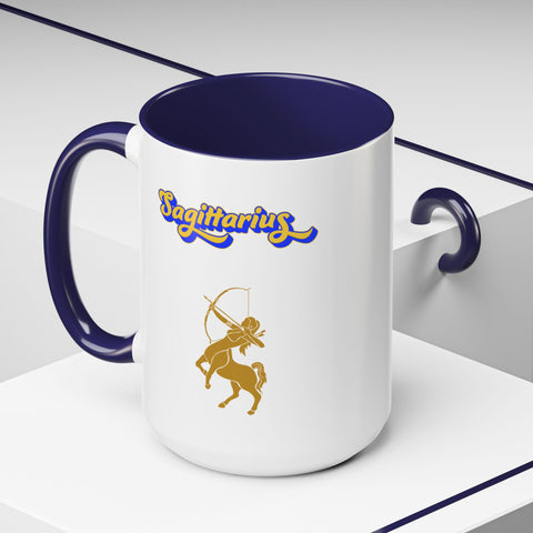 'Sagittarius' Zodiac Accent Coffee Mug