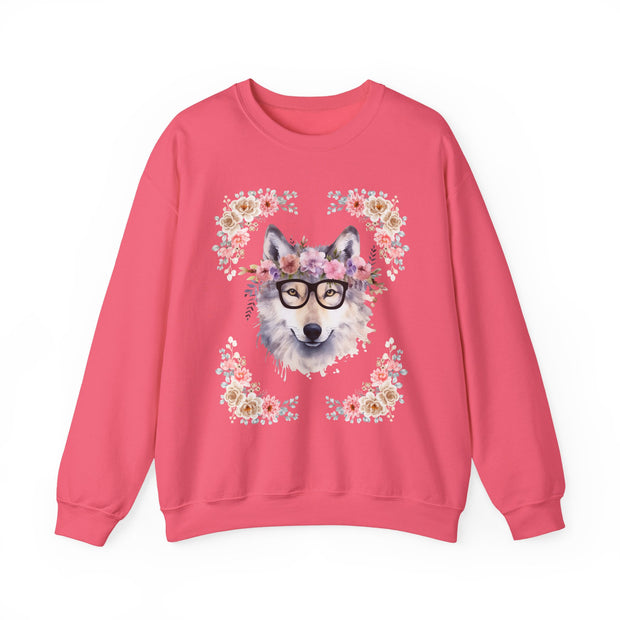 Geeky Goddess Wolf Unisex Crewneck Sweatshirt