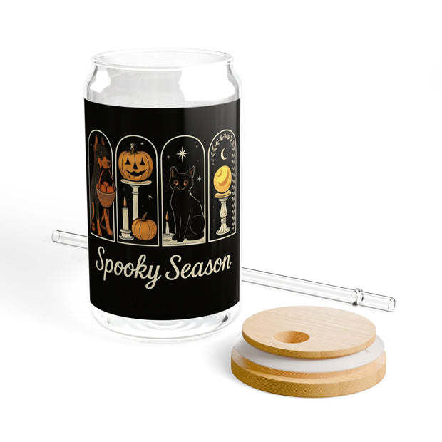 Spooky Season Doberman Sipper Glass