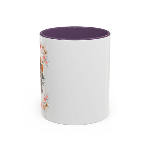 Geeky Goddess Gray Cat Accent Coffee Mug