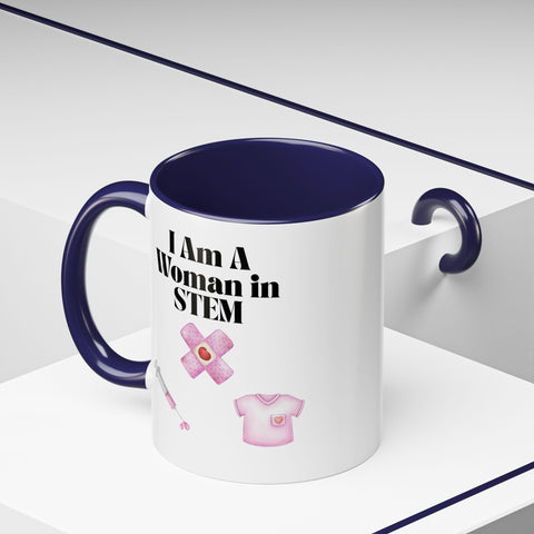 'I Am A Woman In STEM' Nurse Accent Coffee Mug