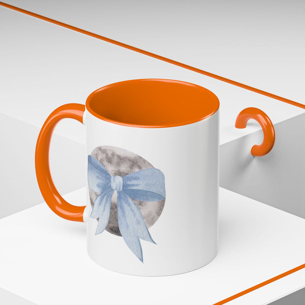Moon Wrapped In A Bow Accent Coffee Mug
