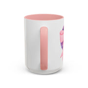 Pink/Purple Planet Wrapped In A Bow Accent Coffee Mug