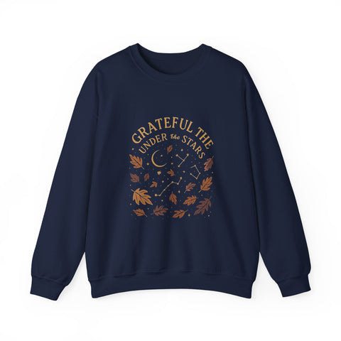 Grateful Under the Stars Sweatshirt - Cozy Unisex Crewneck, Perfect for Fall, Thanksgiving, Gift for Friends, Family