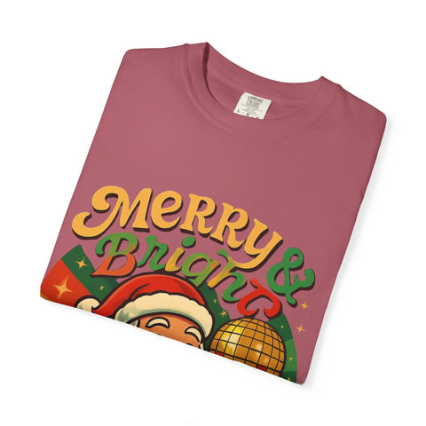 'Merry & Bright' Santa Unisex T-Shirt