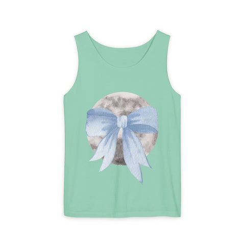 Moon Wrapped In Bow Unisex Tank Top