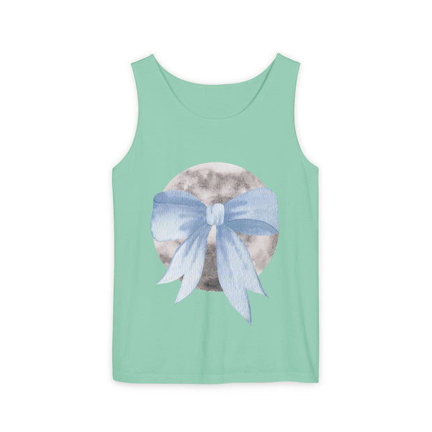 Moon Wrapped In Bow Unisex Tank Top