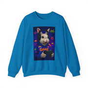 Gamer Bunny Crewneck Sweatshirt | Unisex Lightweight Sweater, Perfect for Gaming, Gifts for Gamers, Cute Animal Sweatshirt, Cozy Apparel