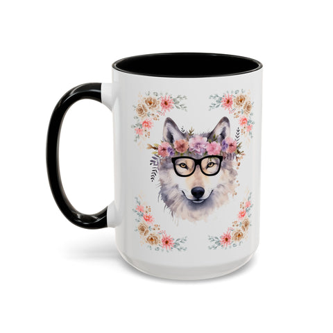 Geeky Goddess Wolf Accent Coffee Mug