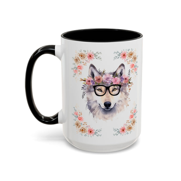 Geeky Goddess Wolf Accent Coffee Mug