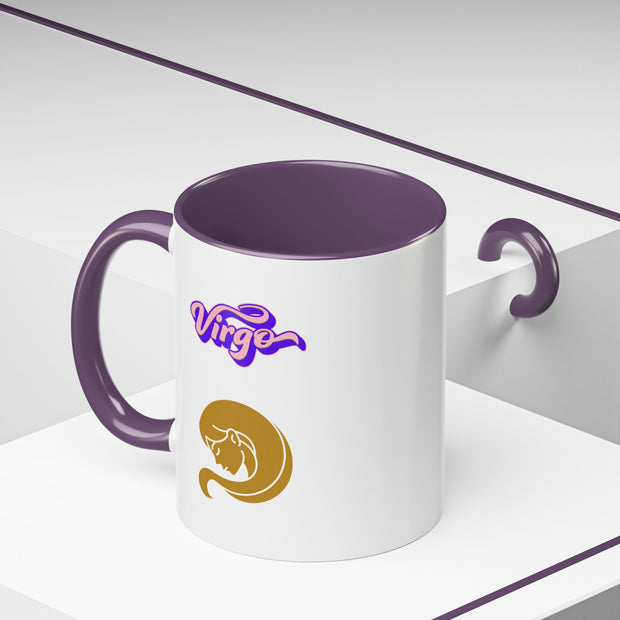 'Virgo' Zodiac Accent Coffee Mug